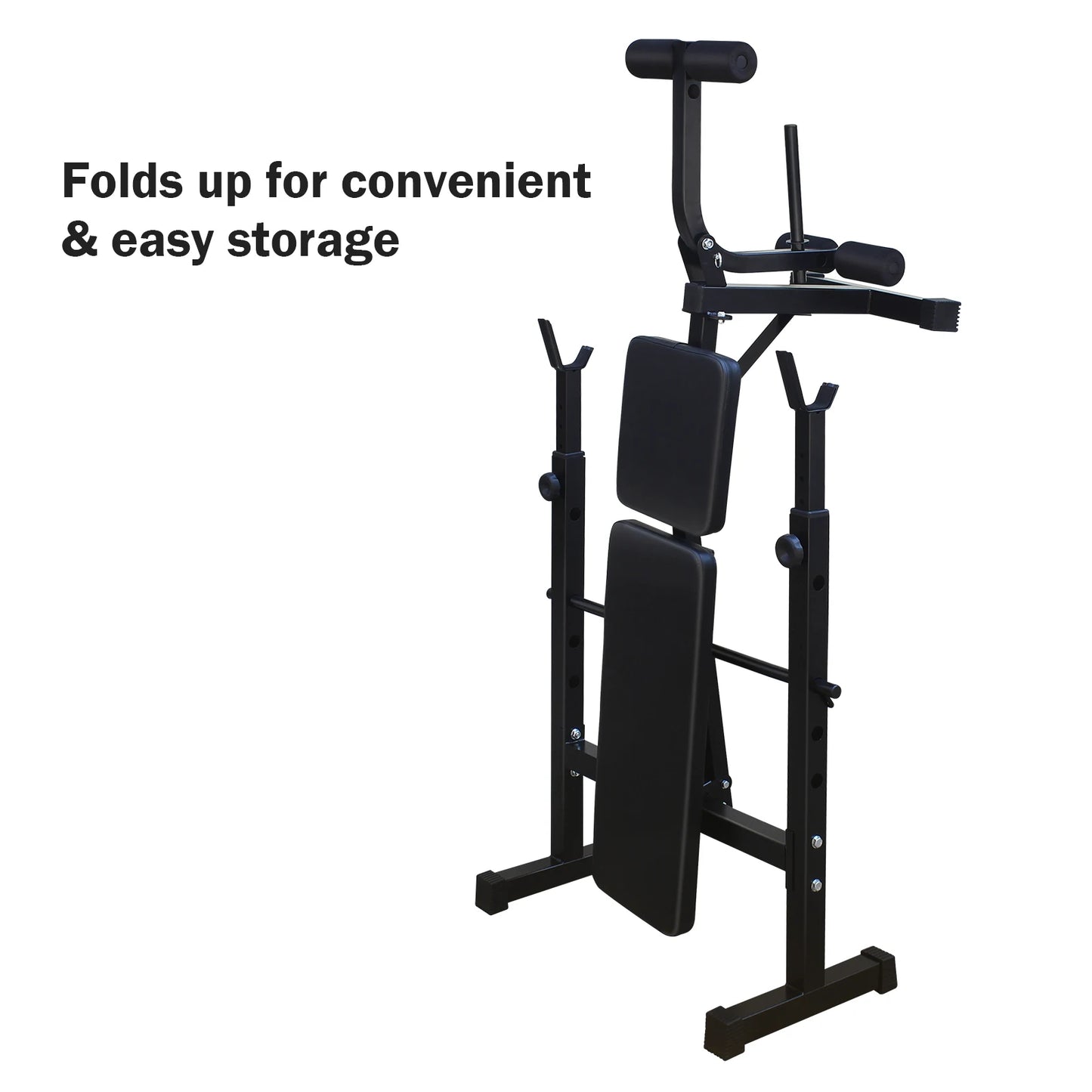 Weight Bench Press Set with Squat Rack and Bench Strength Training/For Home Gym Full-Body Workout Fitness Equipment