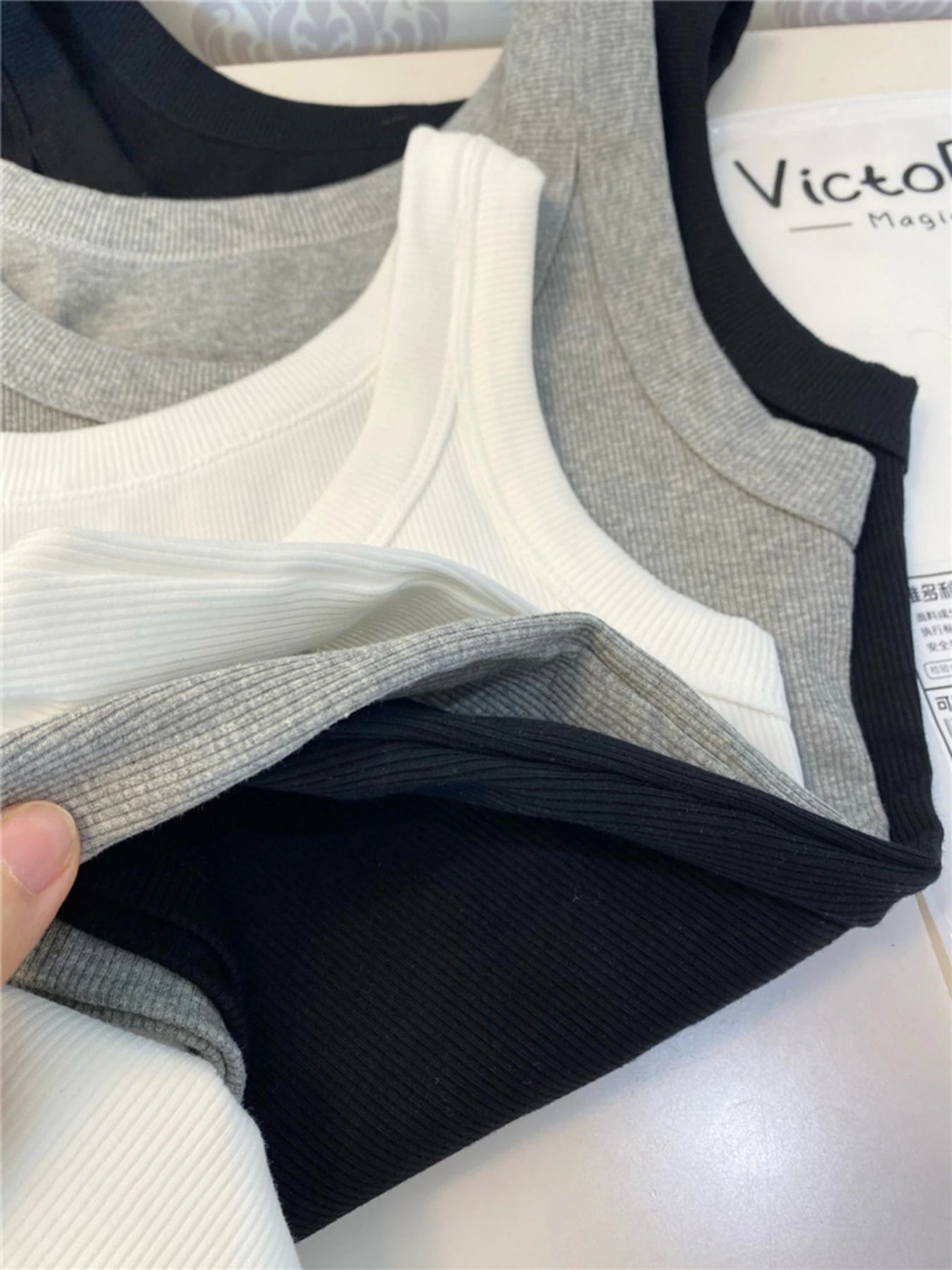 3PCS Set Cotton Camisole Vest Paired Summer Slim Fit Clothing/Simple Versatile Basic Top Breathable Women's Korean Style Tops