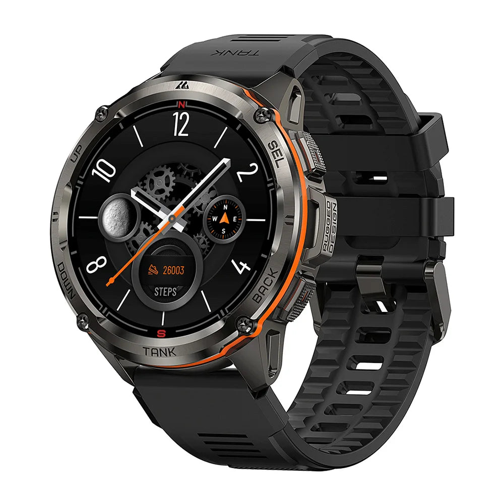 KOSPET TANK T3 Ultra GPS Smart Watch For Men Altimeter Compass/Barometric 470mAh 60 Days Battery Bluetooth Call IP69K Waterproof