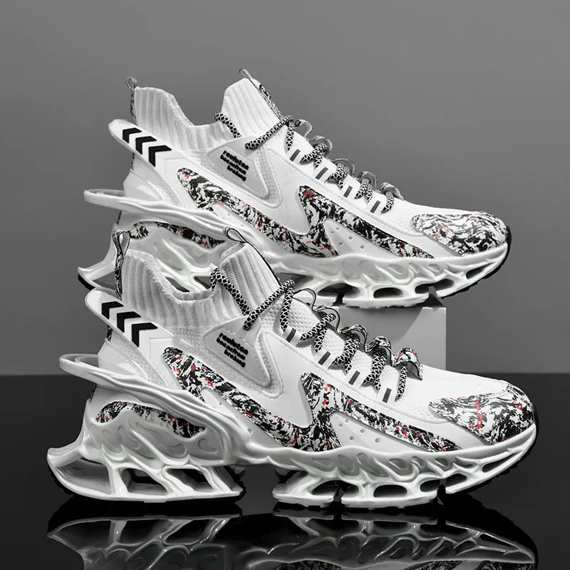 Men's Running Shoes Blade Non Slip Fashion Sneakers/Breathable Mesh Soft Sole Casual Athletic Walking Shoes