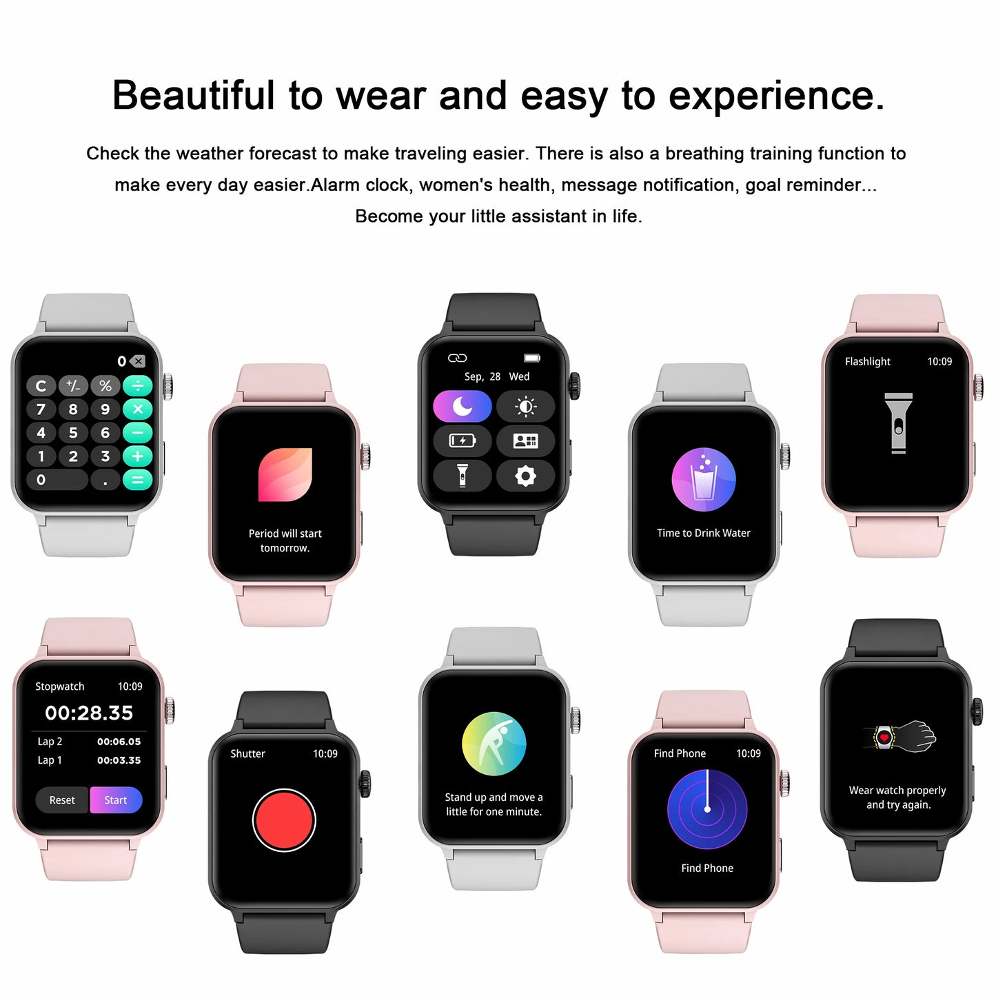 Blackview R30Pro Gray Smartwatch 1.85'' BT Call Waterproof Smart Watch Heart Rate/SpO2 Monitor Man Woman Watches for Android IOS