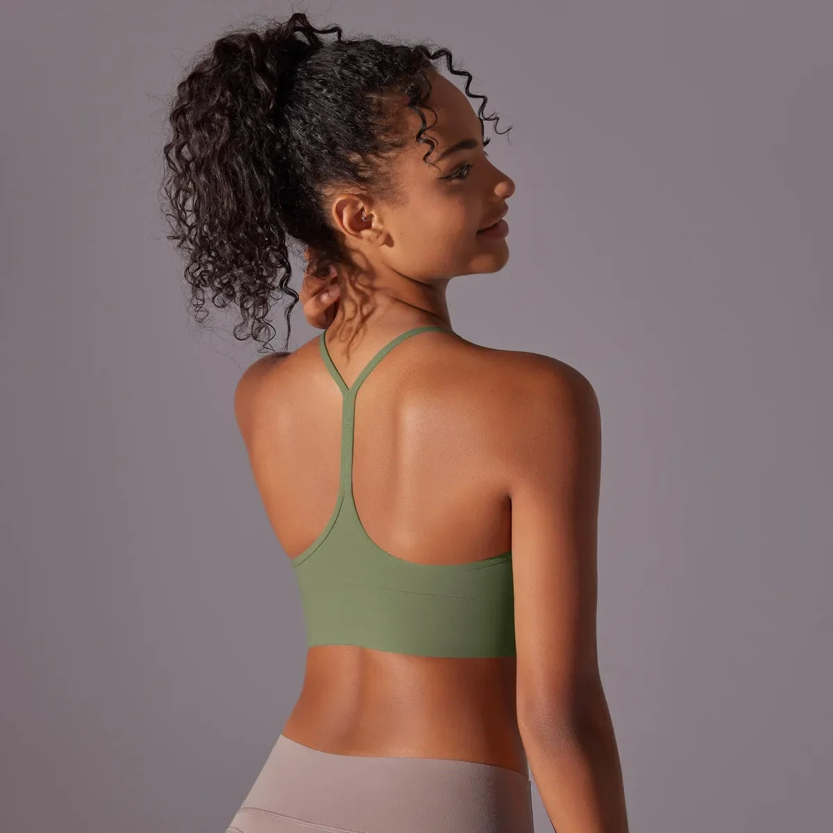 Women Sport Bra Fitness Yoga Top Underwear Soft Y Line Back Running/Gym Crop Top Workout Bra With Chest Pad Push Up Yoga Bra