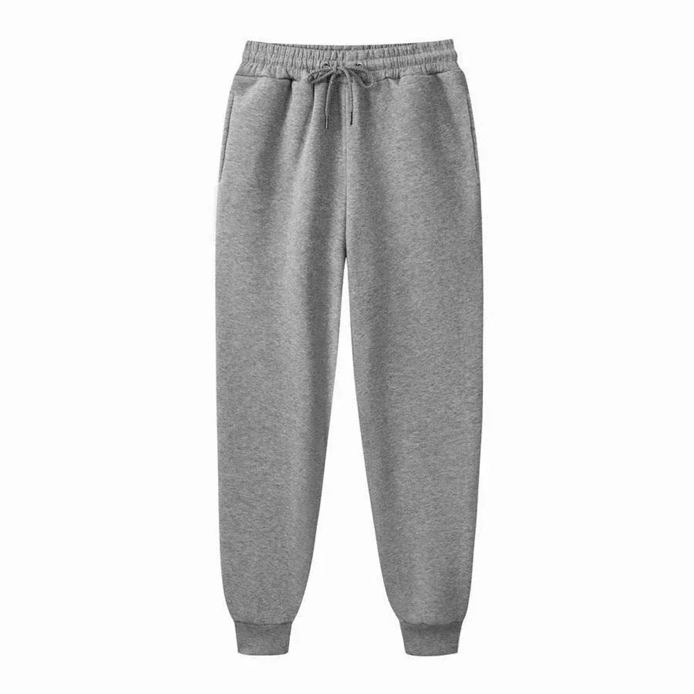 Men's Casual Pants Autumn Winter Fleece Sweatpants Men Running Jogger Sports/Gym Trousers Fashion Solid Color Workout Long Pants