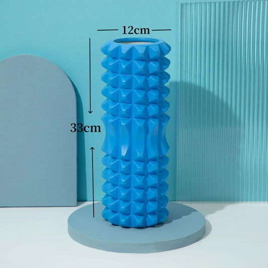 33/45cm Three-dimensional Dot Yoga Foam Roller Body Sculpting Home Gym/Whole Body Muscle Massage Relaxer Sports Rehabilitation
