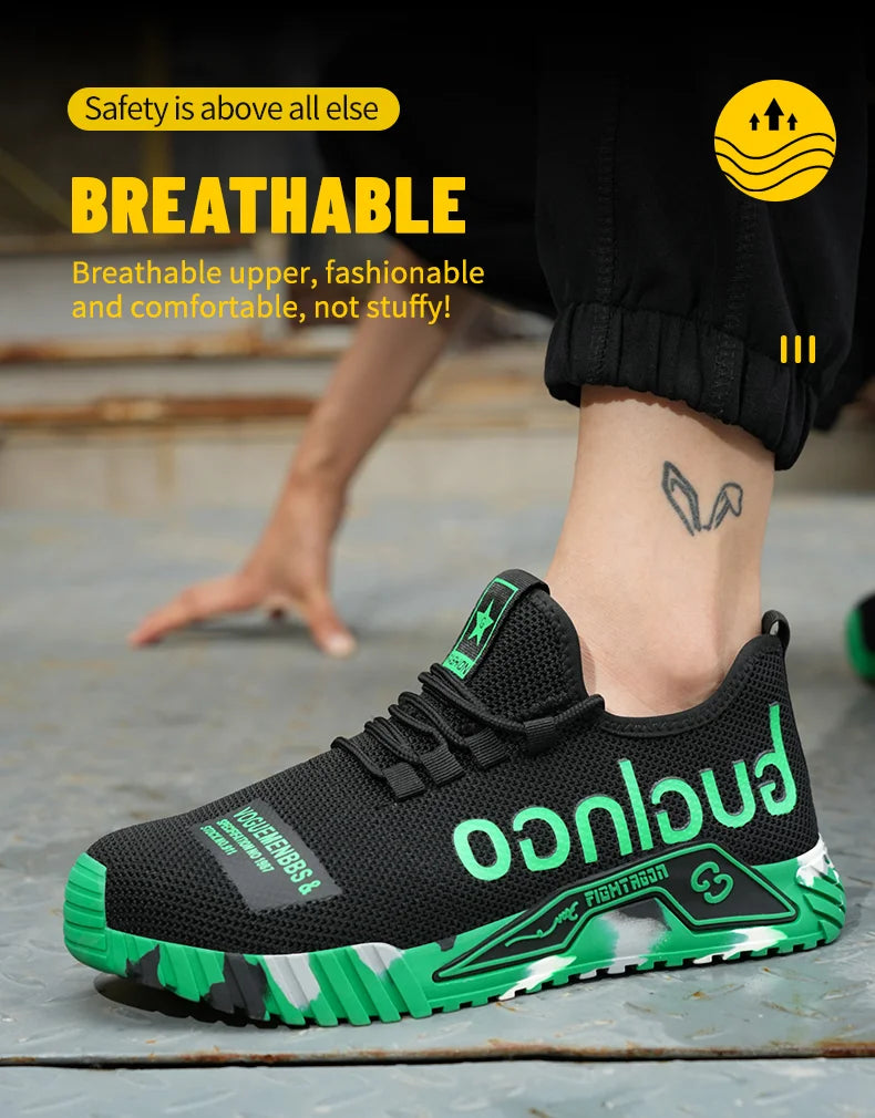 Soft-soled comfortable anti-smash and anti-puncture Safety Shoes Men Sneakers