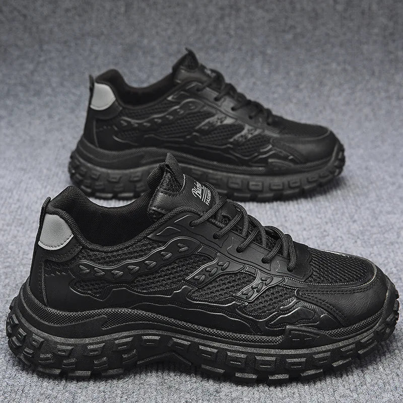 Shock Absorbing Thick Sole Female White Skate Shoes/Light Breathable All-Match Daily Leisure Sports Footwear