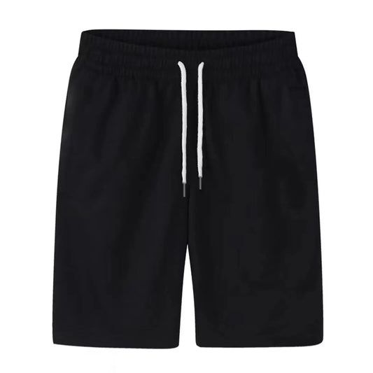 Mens Sports Pocket Solid Drawstring Board Trunk Shorts Summer/Thin Trousers Zippered Pocket Loose Sweatpants