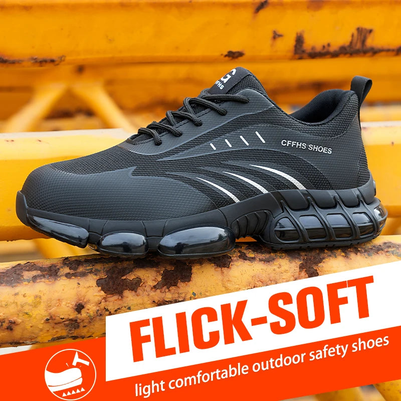 Breathable lightweight and comfortable/anti-smash and anti-puncture safety shoes