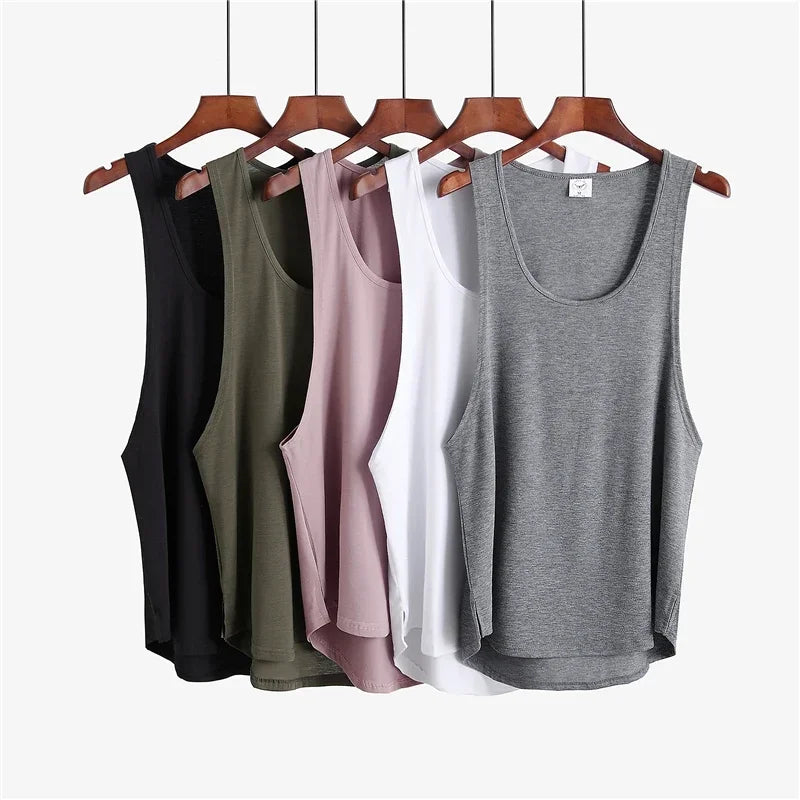 Fitness clothing blank sleeveless shirt men's gym stringer tank top bodybuilding/tank top men sportwear undershirt