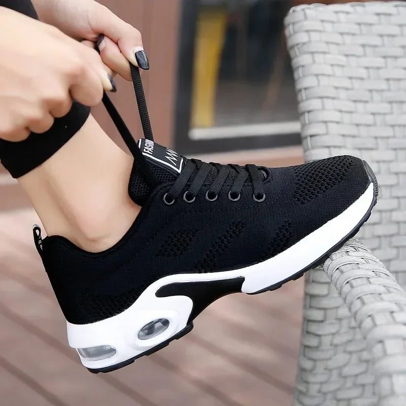 Summer Women Sneakers Outdoor Running Air Cushion Sport Shoes/Increase Height Breathable Walk Shoes