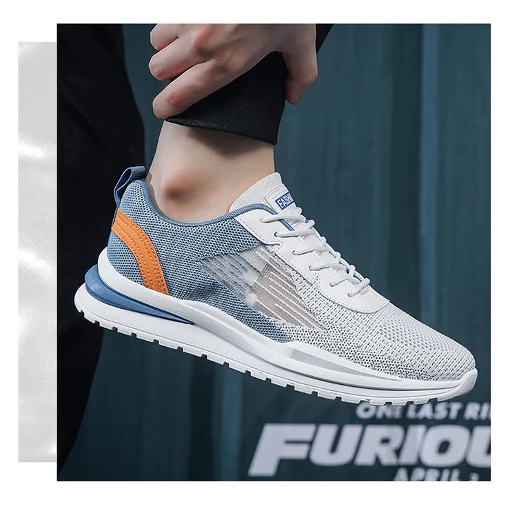 Men's Breathable Mesh Sports Shoes Casual Lightweight Sneakers/Male Comfortable Outdoor Anti-slip Running Shoes
