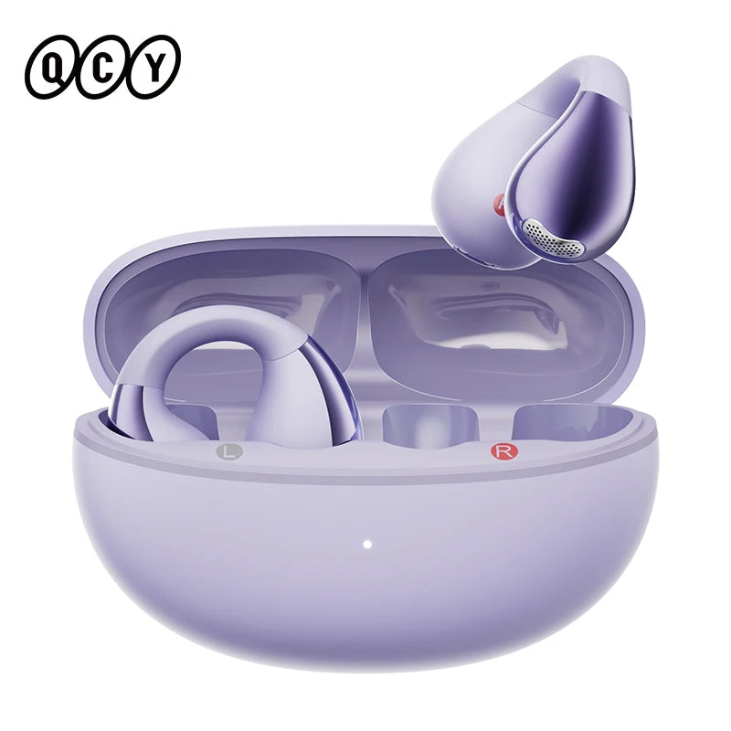 QCY Crossky C30 Ear Clip Earphones Bluetooth 5.4 Wireless Open Ear/Sports TWS Earbuds Dual-Connection Headphones