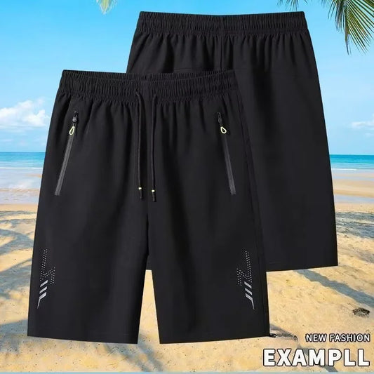 Summer Men's Sport Shorts Cool Sportswear Running Shorts/Casual Bottoms Gym Fitness Training Jogging Men Black Gray