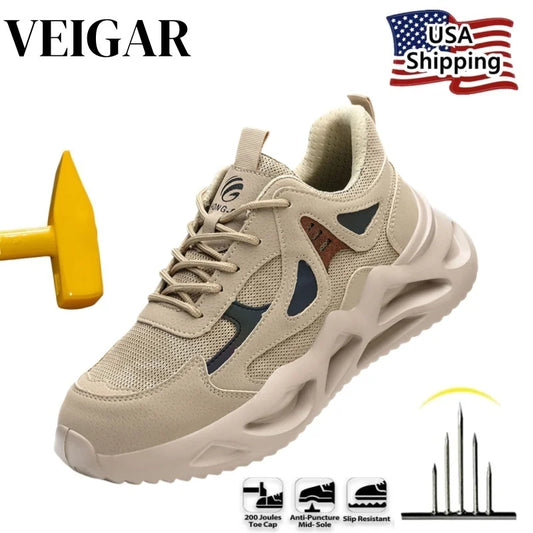 Soft Anti smashing Anti-Puncture Protective Safety Shoes For Men/Work Shoes Lightweight Breathable Work Safety Sneakers
