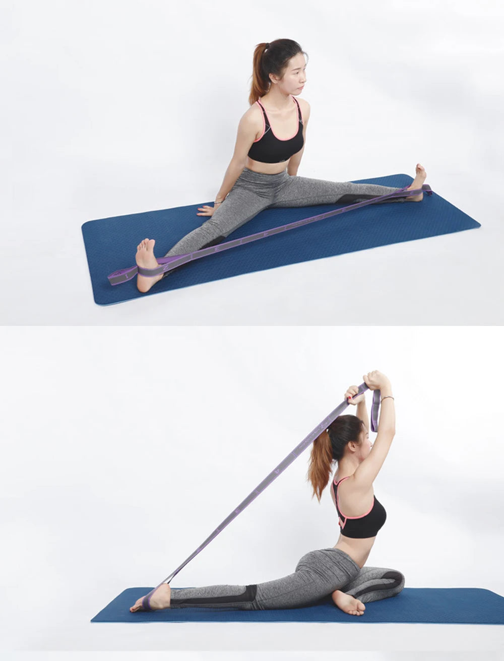 Multi-Section Elastic Yoga Resistance Bands Adult Child Dance Training/Gym Home Pilates Exercise Pull Strap Belt Fitness Sport