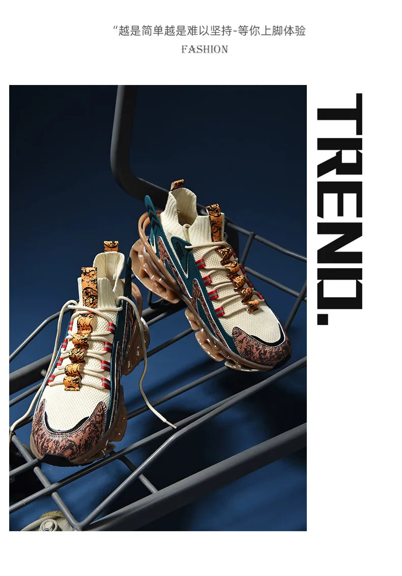 Men's Running Shoes Blade Non Slip Fashion Sneakers/Breathable Mesh Soft Sole Casual Athletic Walking Shoes