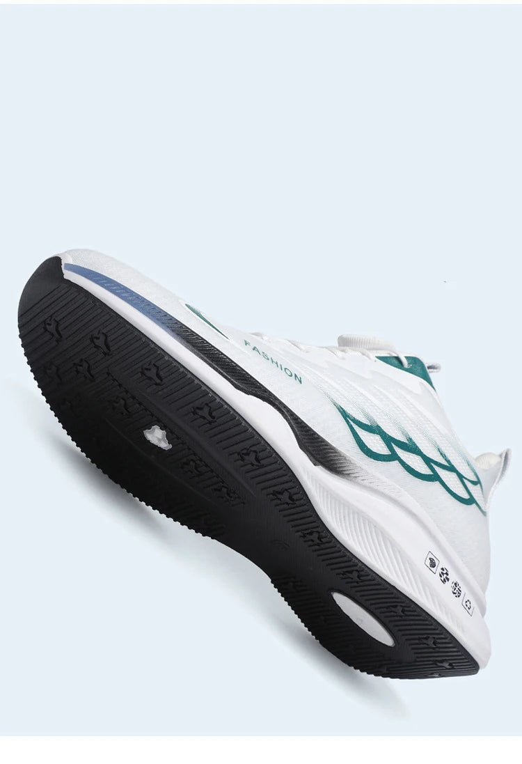 Oulylan Men's Running Sports Shoes Casual Fashion Popular Mesh/Rotating Buttons Breathable Hollow Sneakers Men