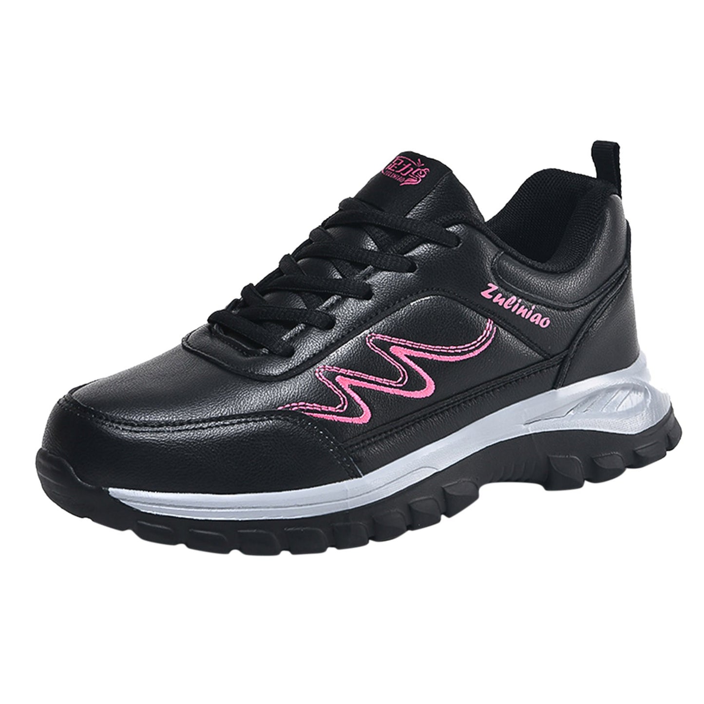 Fashion Autumn Women Sports Shoes Flat Non Slip Waterproof Lace Up/Simple Texture Design Casual Style Breathable Sports Sneakers