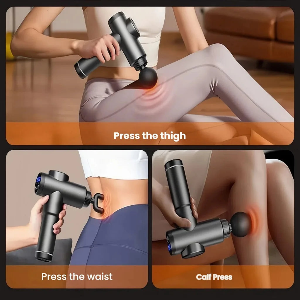 Massage Gun LCD Touch Screen Muscle Fasciitis Pain Relief/Recovery Suitable Alleviating for Athletes and Office Workers