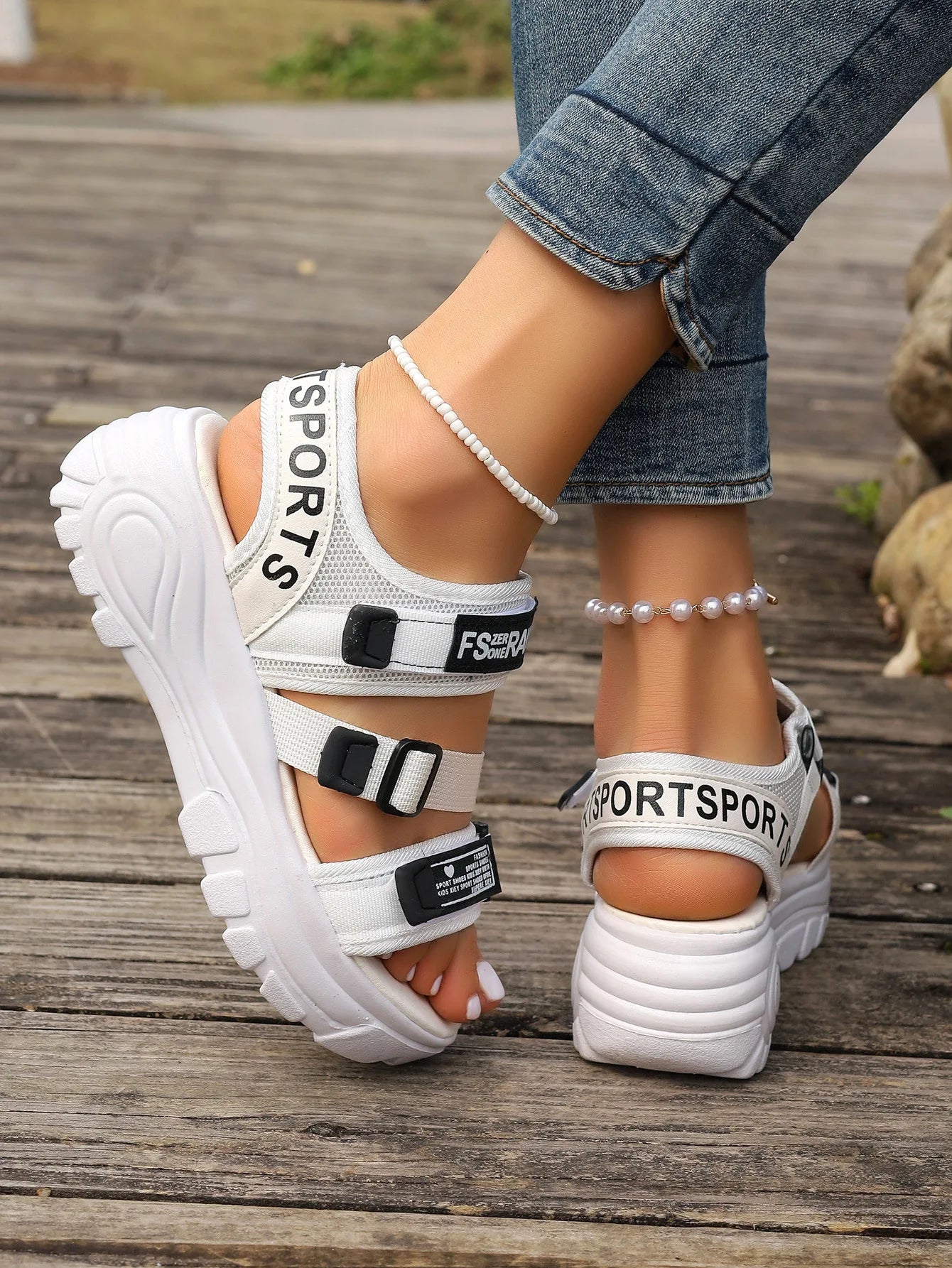 Sports Sandals Women's Beach Shoes Thin Straps Thick-Soled Shoe/Summer New Styles Soft Soles Versatile Comfortable Simple