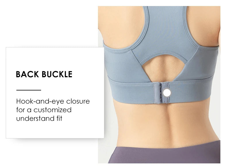 Sports Bra Full Support High Impact Racerback Crop Tops/Women Workout Gyms Fitness Bras Athletic Sports Bra