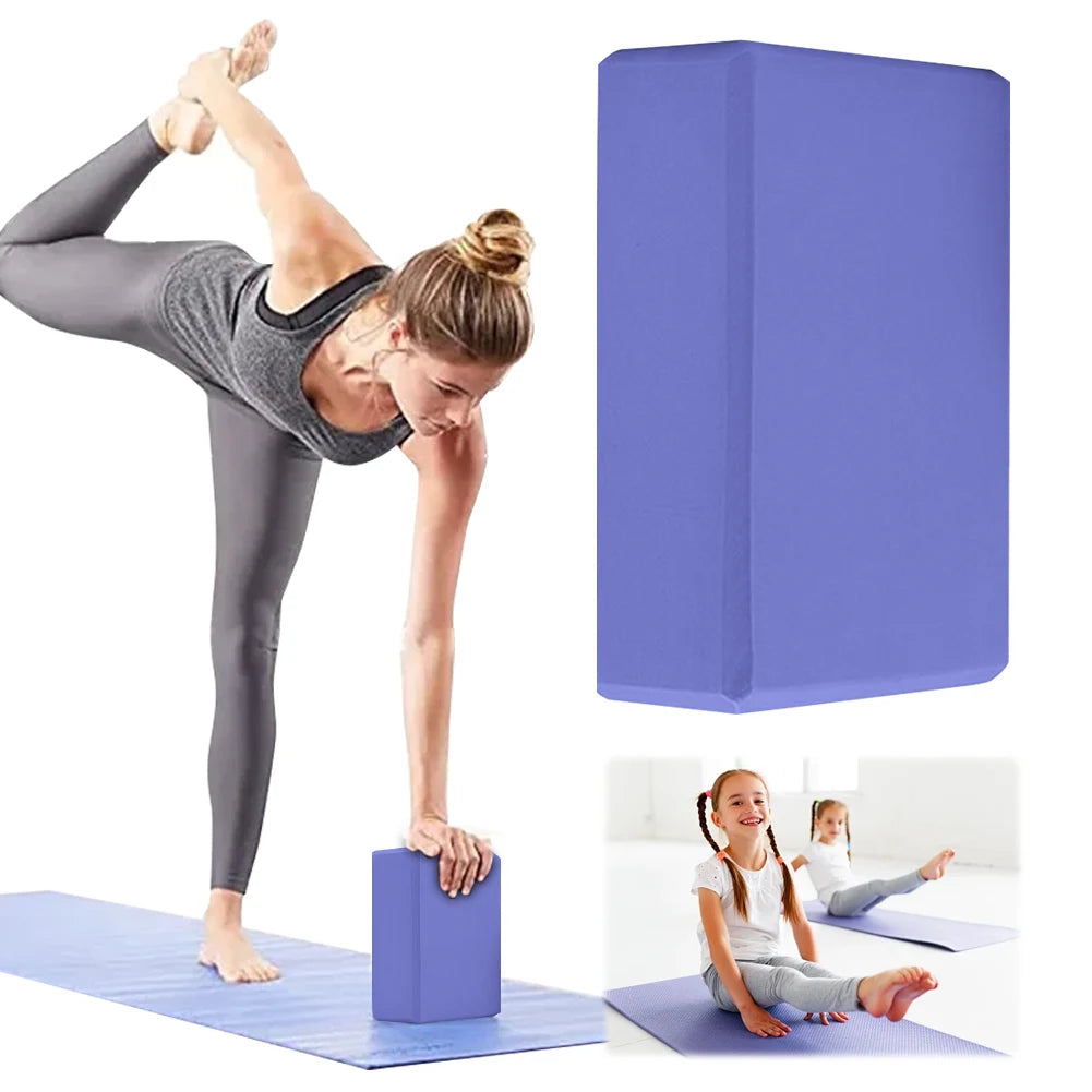EVA Yoga Block Solid Color Gym Training Blocks Moisture-Proof/High Density Yoga Blocks Body Shaping Yoga Blocks for Meditation