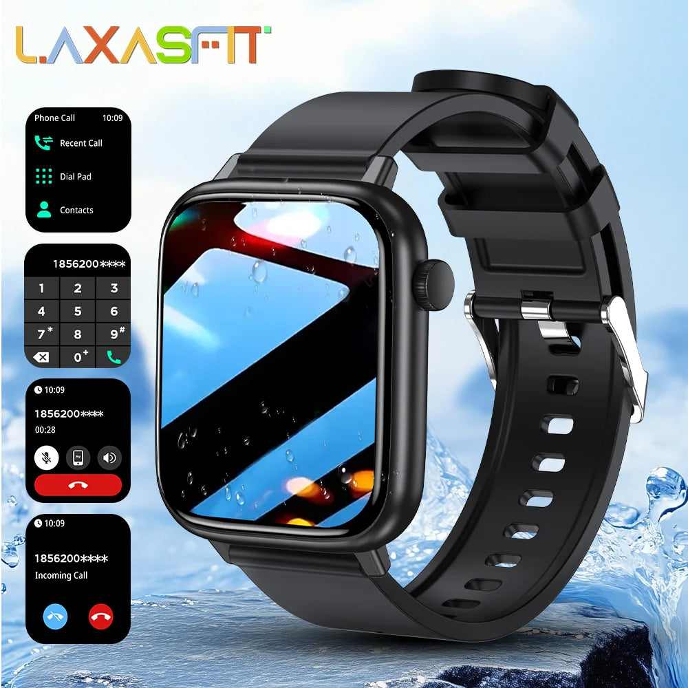 LAXASFIT New Smart Watch Bluetooth Call 24/7 Heart Rate Monitor/IP68 Waterproof 100+ Sport Mode Smartwatch for Men Women