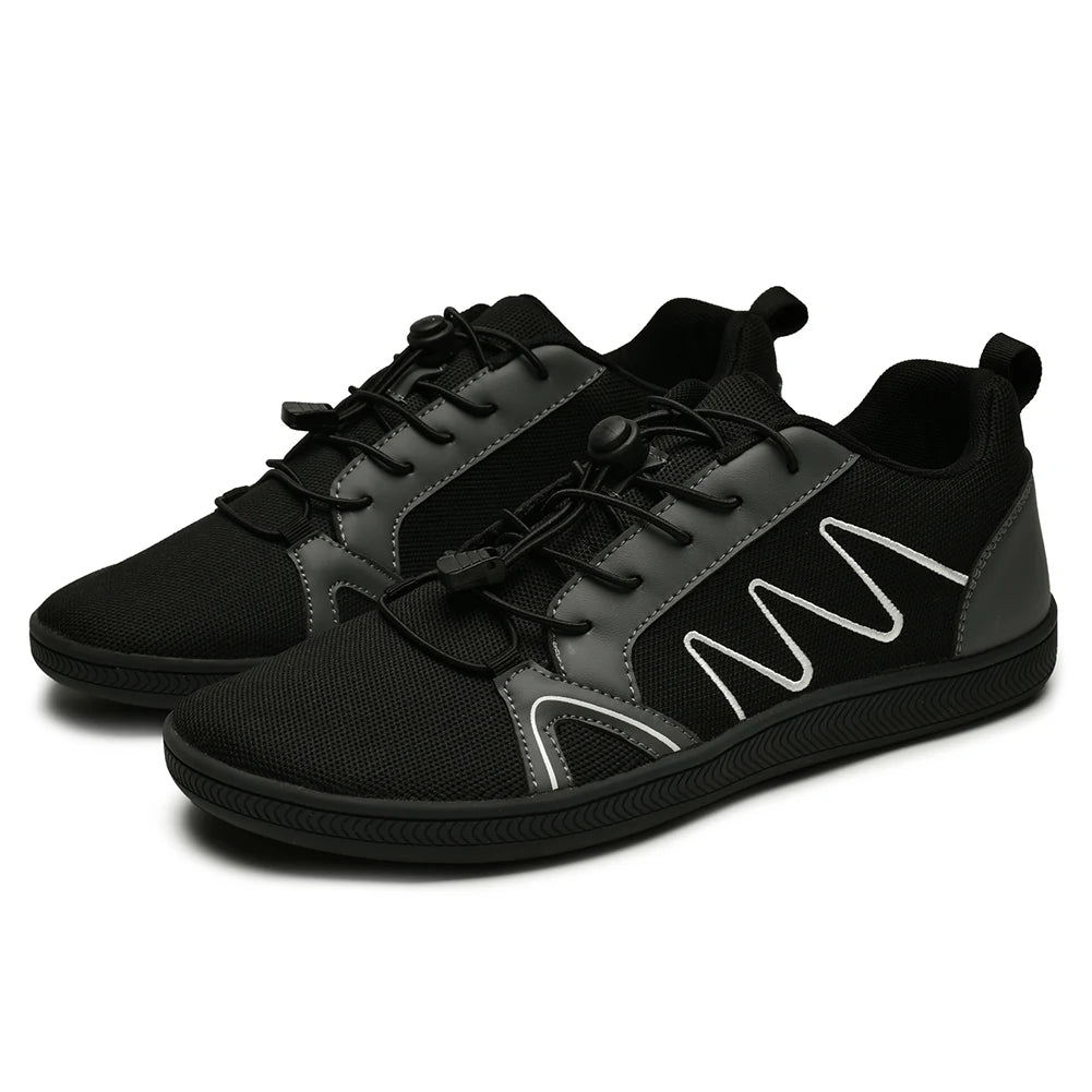 Minimalist Barefoot Shoes Non Slip Cross Trainer Shoes Breathable Wide Toe/Walking Shoes Casual Mesh Sneakers for Outdoor Sports
