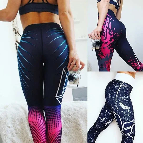 Printed Yoga Pants Women Push Up Professional Running/Fitness Gym Sport Leggings Tight Trouser Pencil Leggings