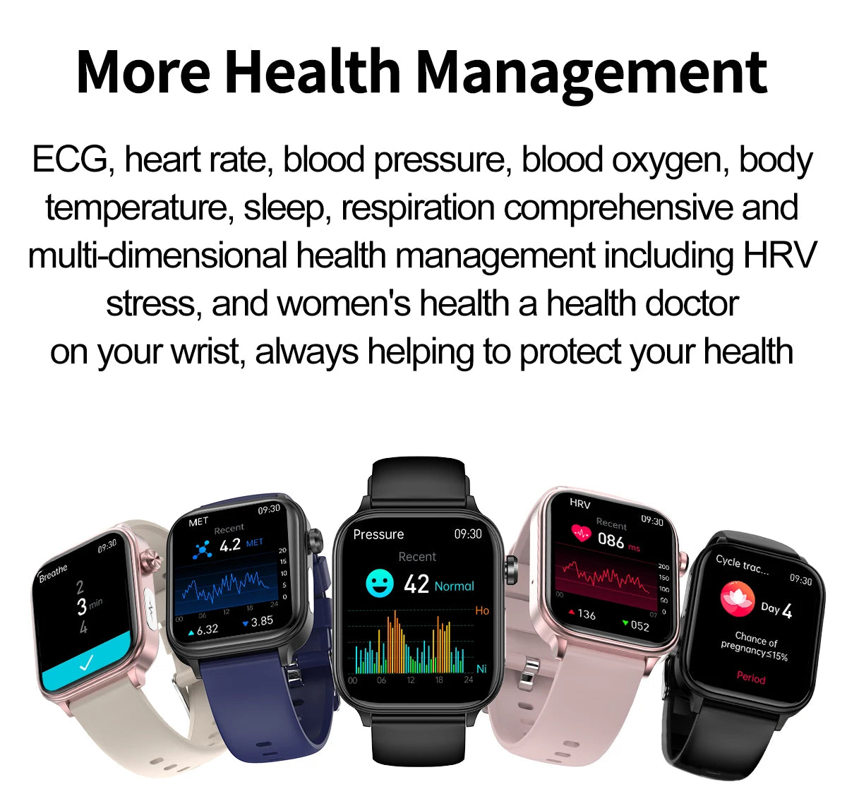 New Al Science Diagnosis Blood Lipids Uric Acid Blood Oxygen/Smart Watch Men ECG+PPG Voice Bluetooth Call Health Smartwatch
