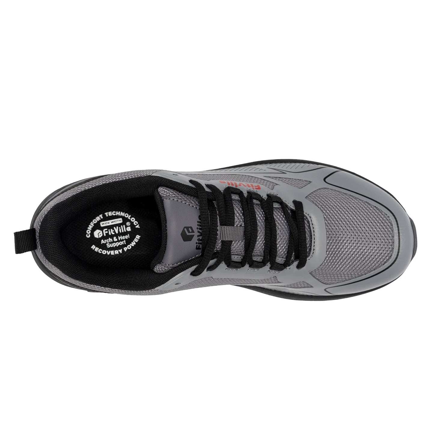 FitVille Extra Wide Trail Running Shoes Non-Slip Men's Sneakers/Lightweight for Male Swollen Feet Arch Support Pain Relief