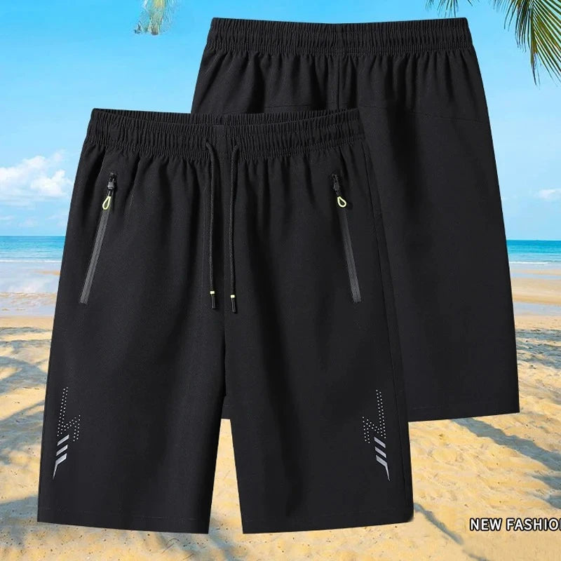 Summer Men's Sport Shorts Cool Sportswear Running Shorts/Casual Bottoms Gym Fitness Training Jogging Men Black Gray