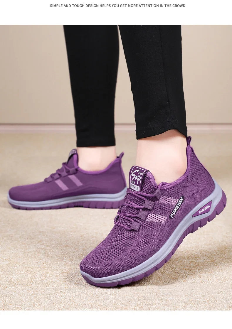 Spring Fashion Women's Shoes High quality Anti slip and Wear resistant/Sports Shoes Mesh Breathable Walking Shoes Designer