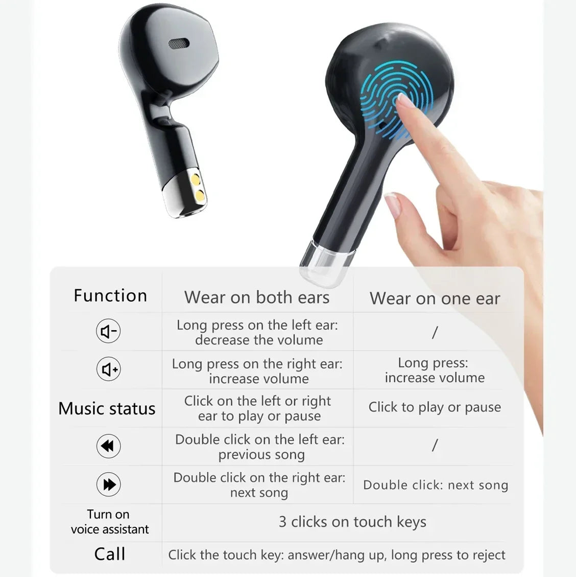 New 2-In-1 Smart Watch With Ear Buds For Men 2 Inch NFC Wireless Call/Fitness Music Control For Huawei Smartphone