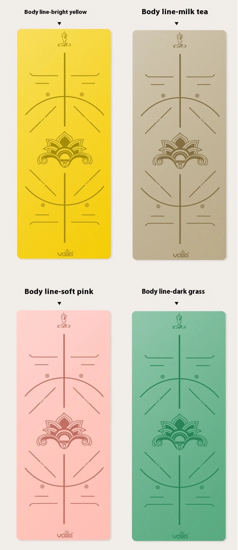 New Women's Home Fitness Yoga Mat 5mm Natural Rubber/with Coconut Fiber Texture, Wide Non-Slip & Durable Mat