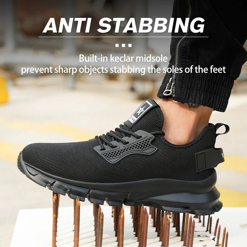 Soft-soled comfortable anti-smash/anti-puncture and breathable safety shoes