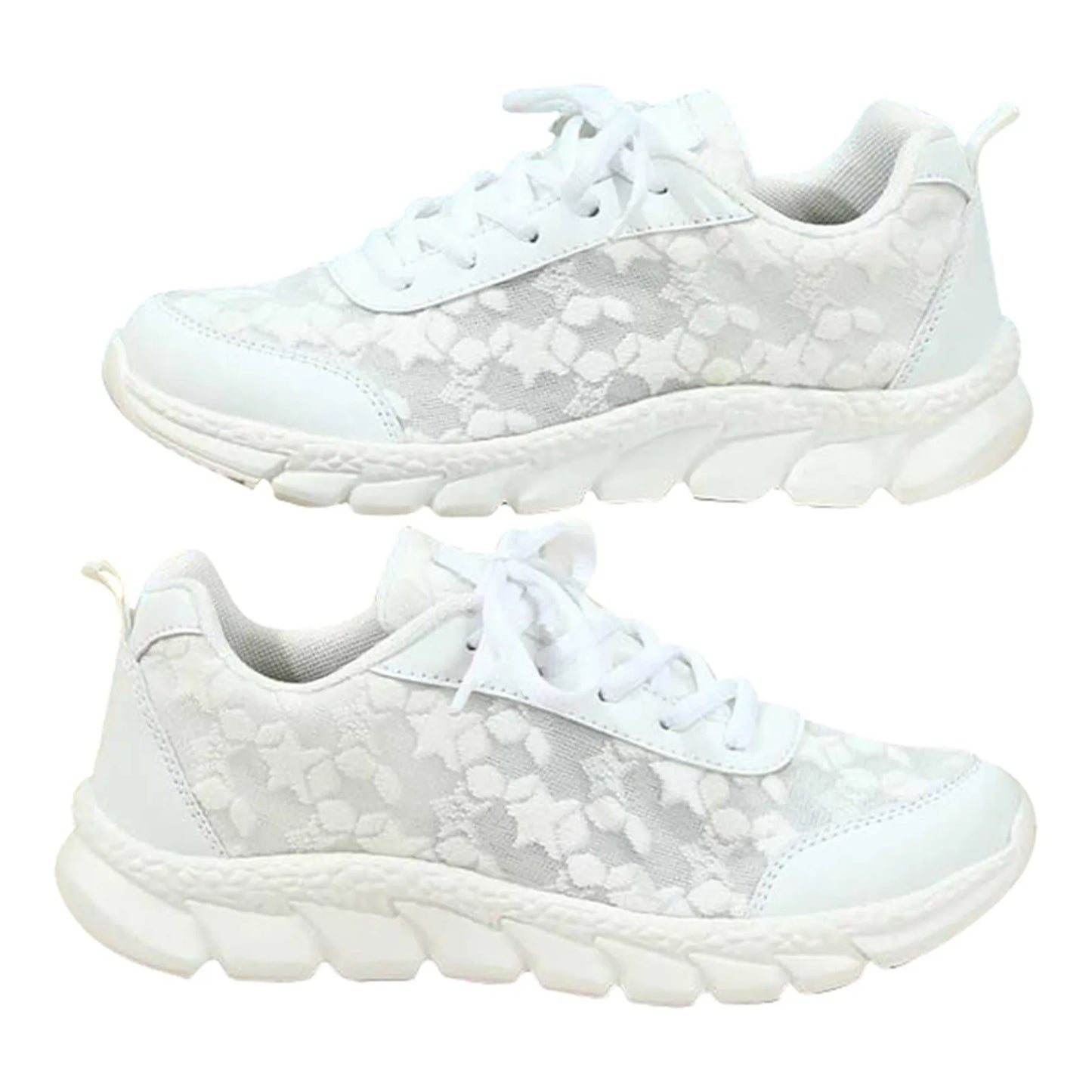 Women's Fashion Vulcanized Sneakers Breathable Mesh Leather/Patchwork Platform Shoes Color Matching Lace Up Running Shoes