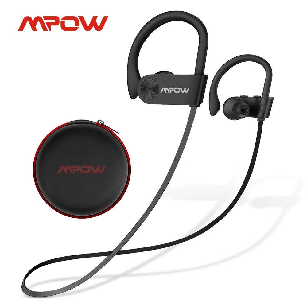 New Version Mpow Flame Sports Earphones IPX7 Waterproof/Bluetooth V5.3 Earbuds 12 Hours Playtime Noise Canceling Mic