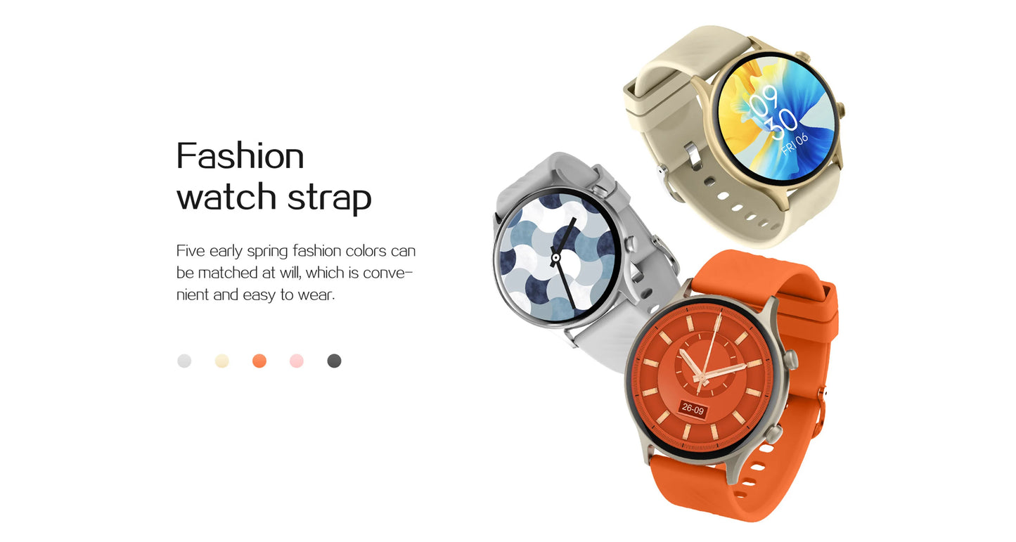 LIEFBEE Round smartwatch can answer/make calls, over 100+ Sportports modes/heart rate sleep monitoring step counting