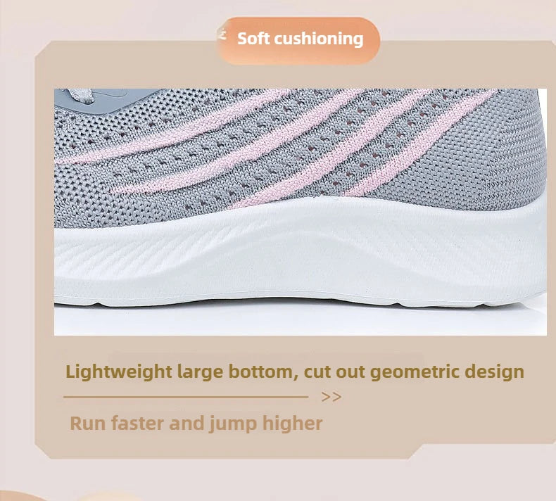 Women's Lightweight Running Shoes Summer Breathable Lace-Up/Gym Walking Training  Cushioned Sole Non Slip Fatigue Relief Casual