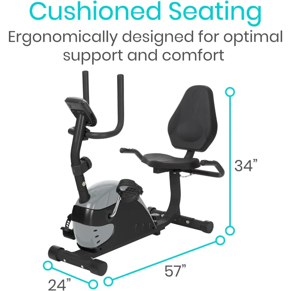 Recumbent Exercise Bike Stationary Recumbent Exercise/Cycle Device for Seniors Adults Men and Women Indoor Fitness