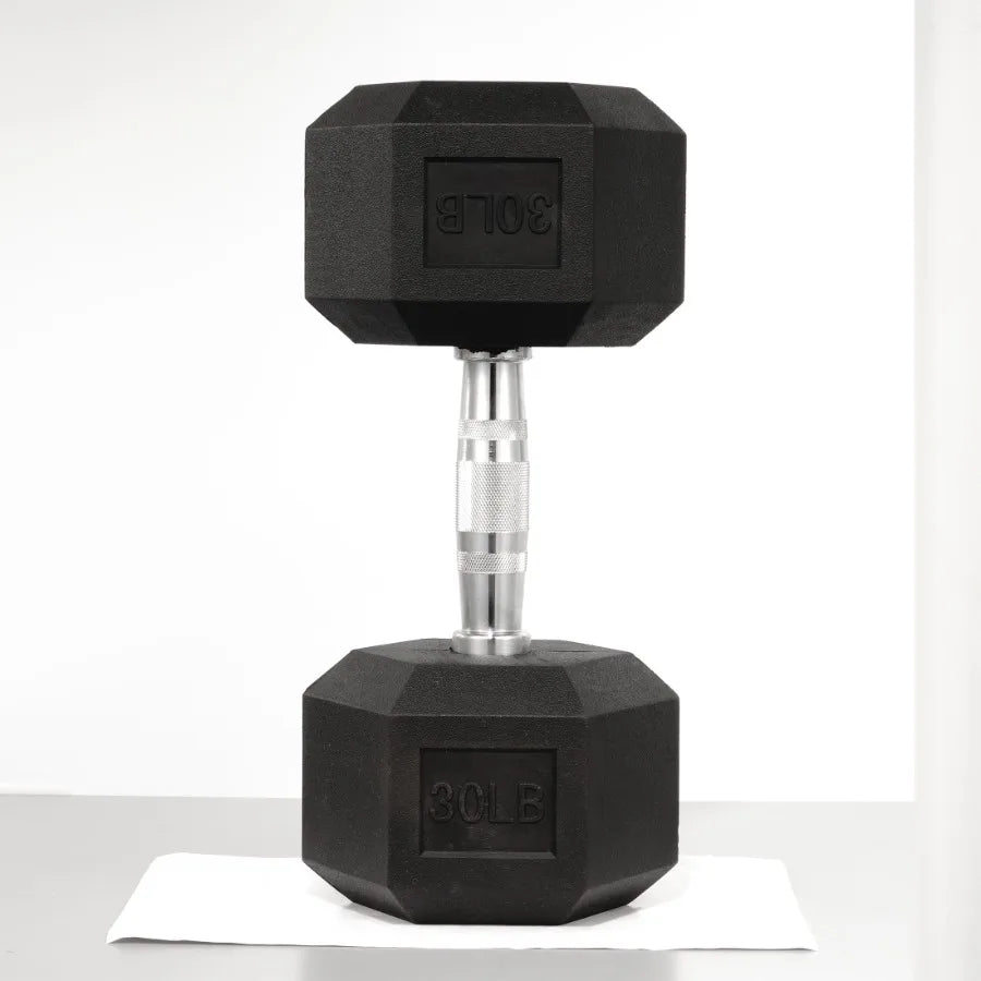 30 lbs Hex Dumbbells with Rubber Coated/Hand Weights for Exercises and Fitness