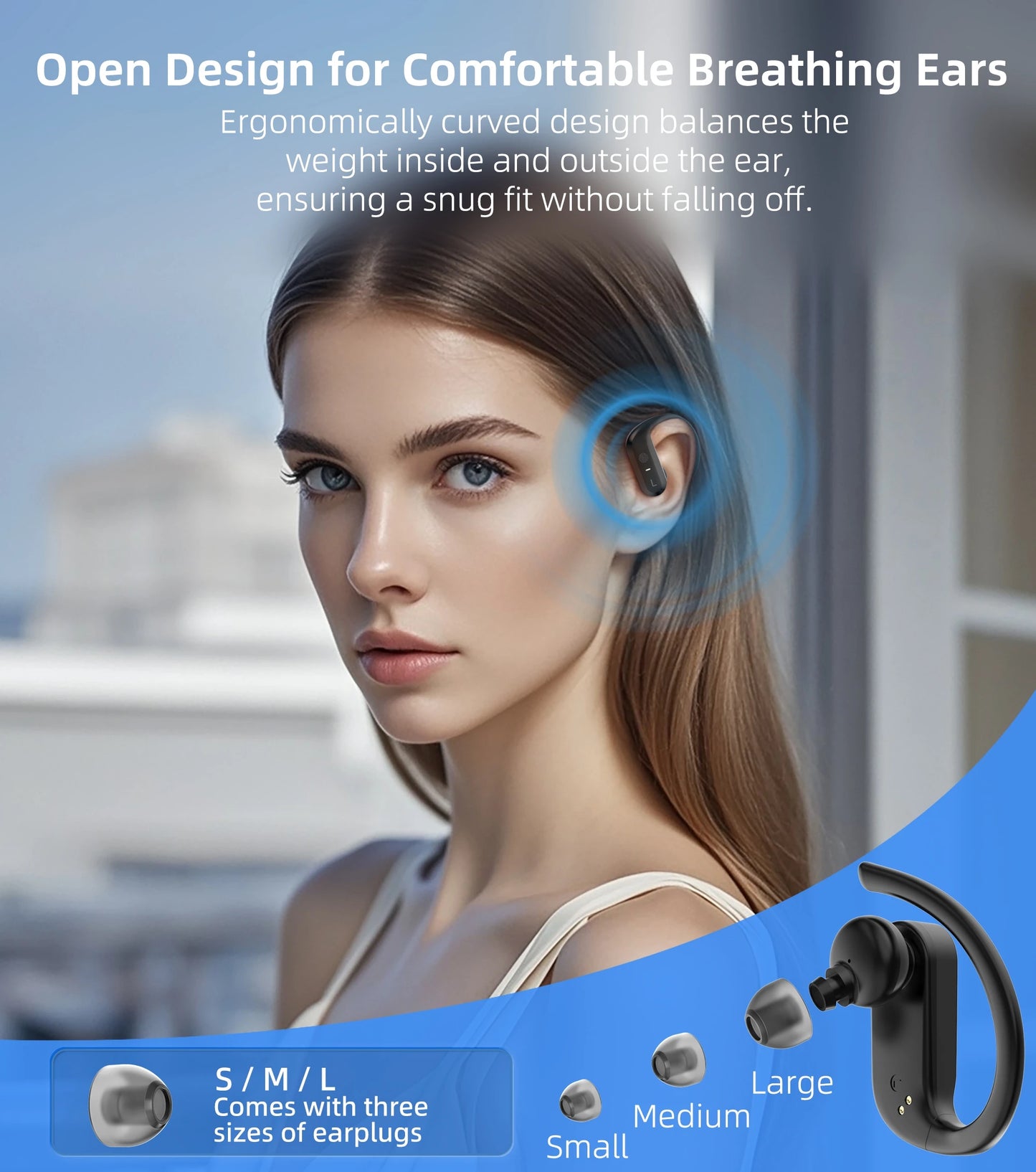BTE Wireless hearing aids headphones rechargeable/for the deaf severe hearing loss sound amplifier