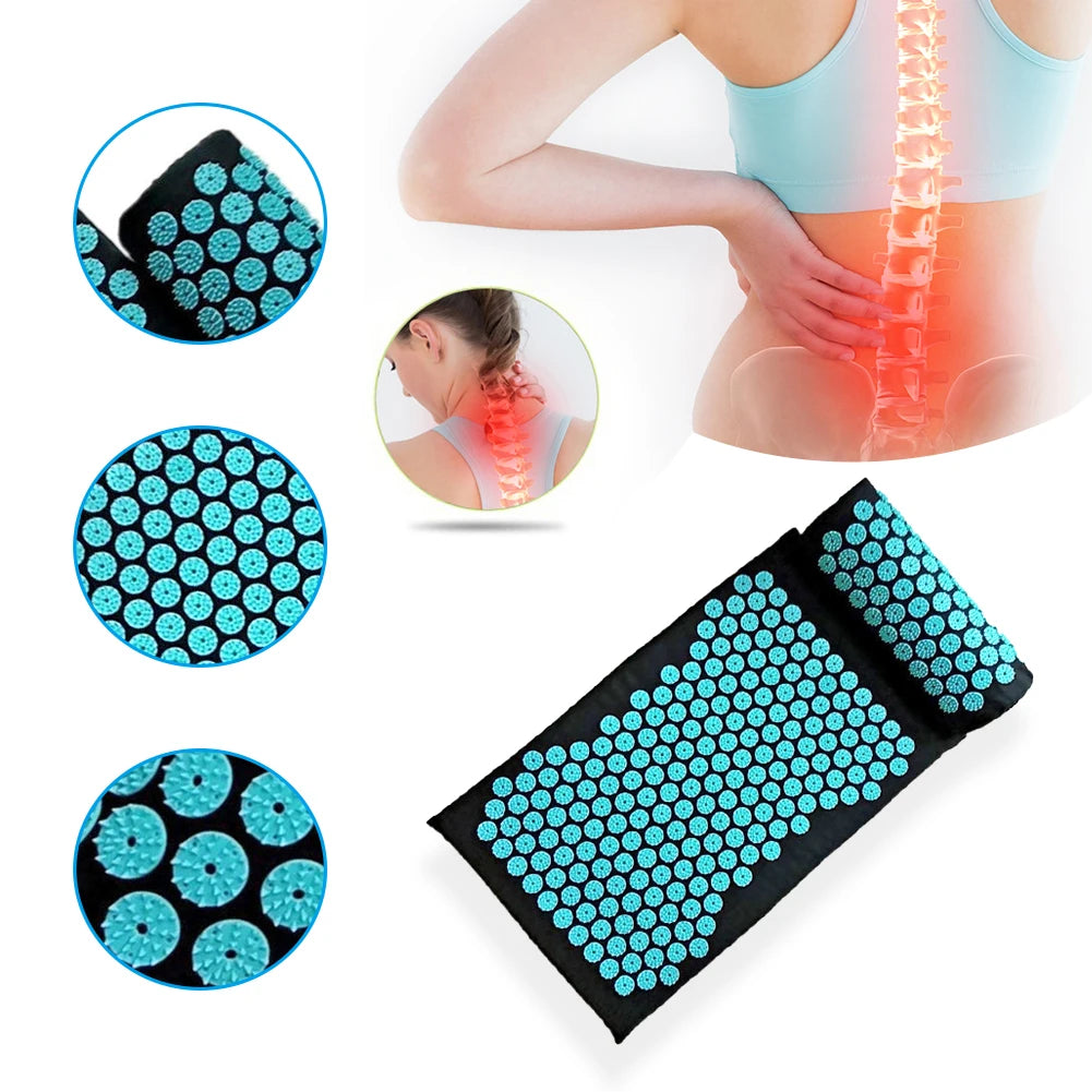 Acupuncture Massage Cushion Pillow Yoga Mat Muscle Tension Spike Pad/Body Head Relieved Stress Pain Massager for Yoga