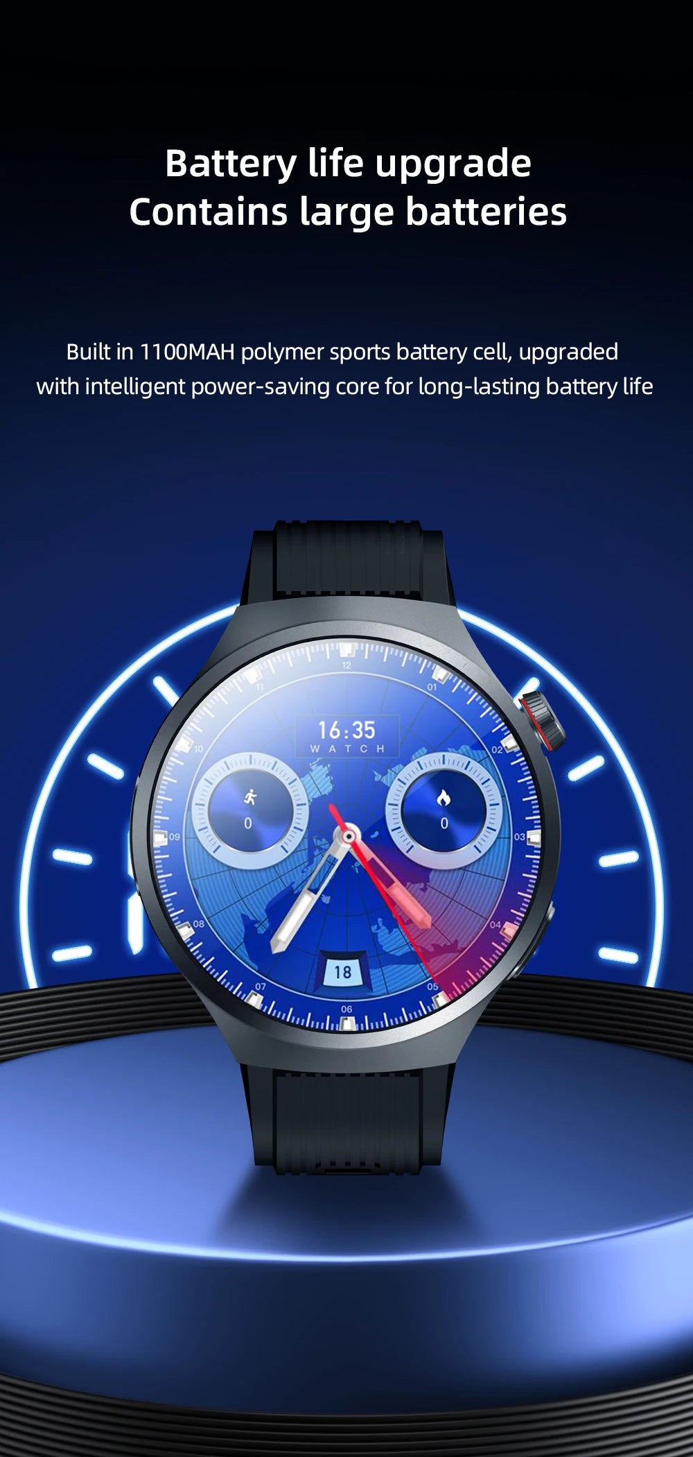 GoldenSpike 4G Full Netcom Smartwatch 1.75inch Amoled Android Smart Watch/With 8MP Camera Video Calling Sim Card Google Play