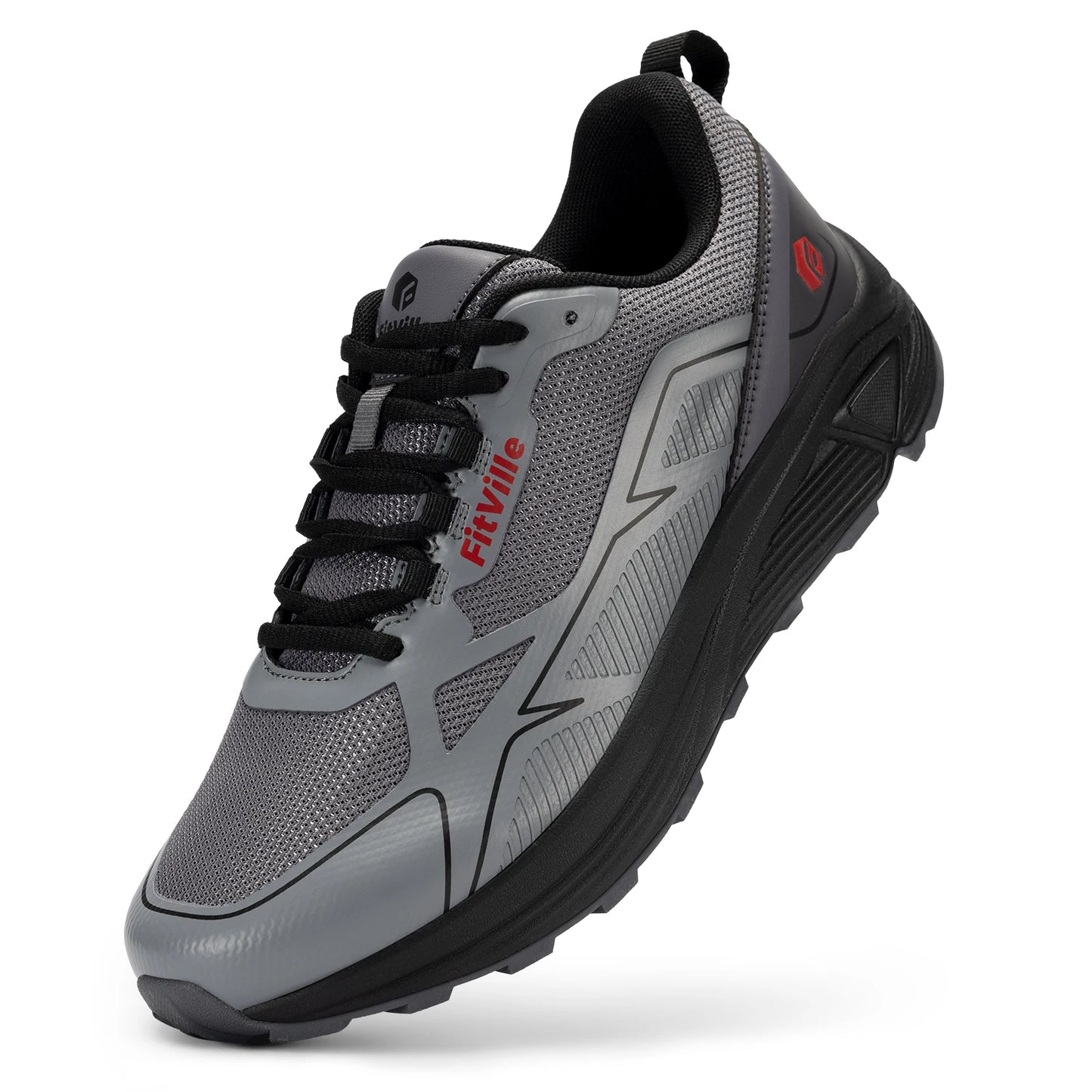 FitVille Extra Wide Trail Running Shoes Non-Slip Men's Sneakers/Lightweight for Male Swollen Feet Arch Support Pain Relief