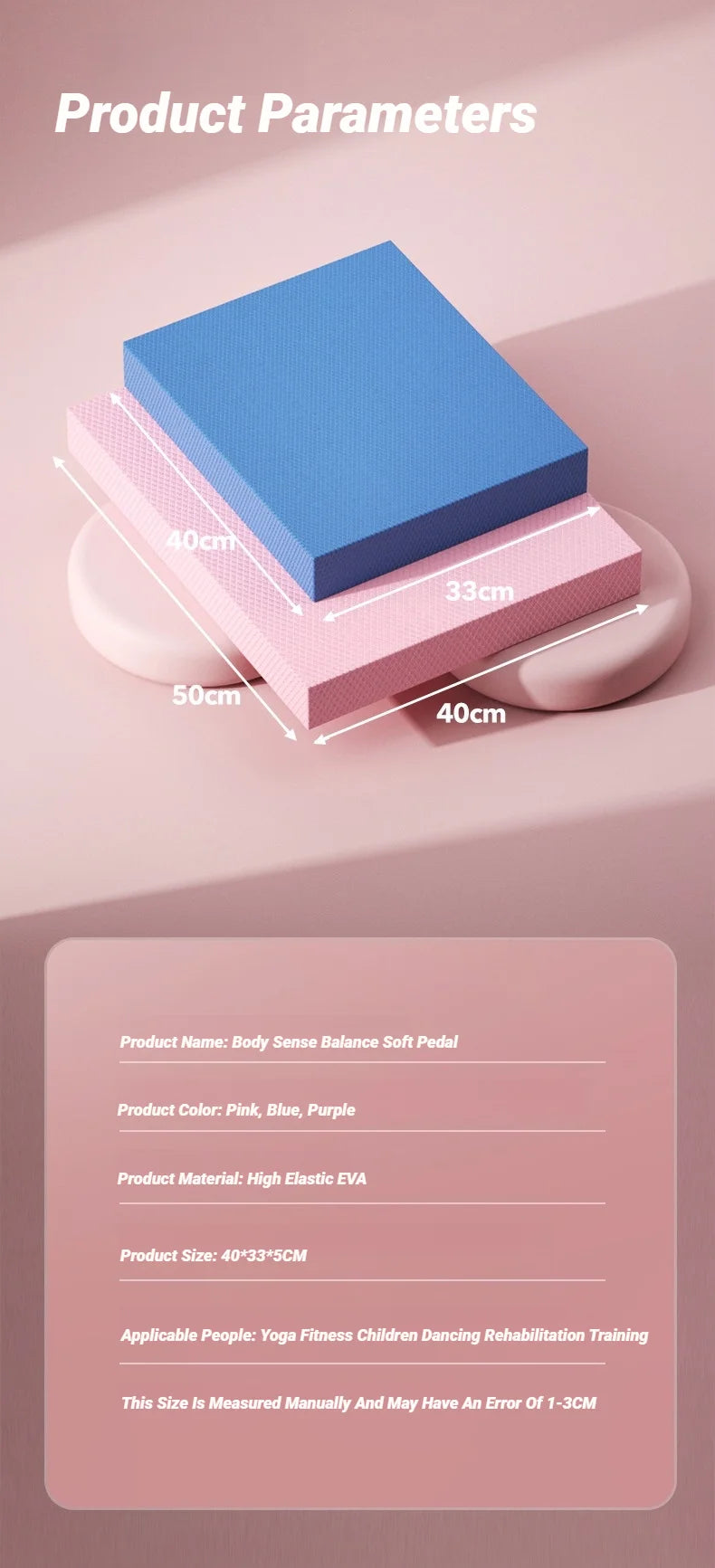 Balance Pad Non-Slip Foam Mat Ankles Knee Cushion For Core And Strength/Stability Training Yoga Fitness Thickened High Rebound