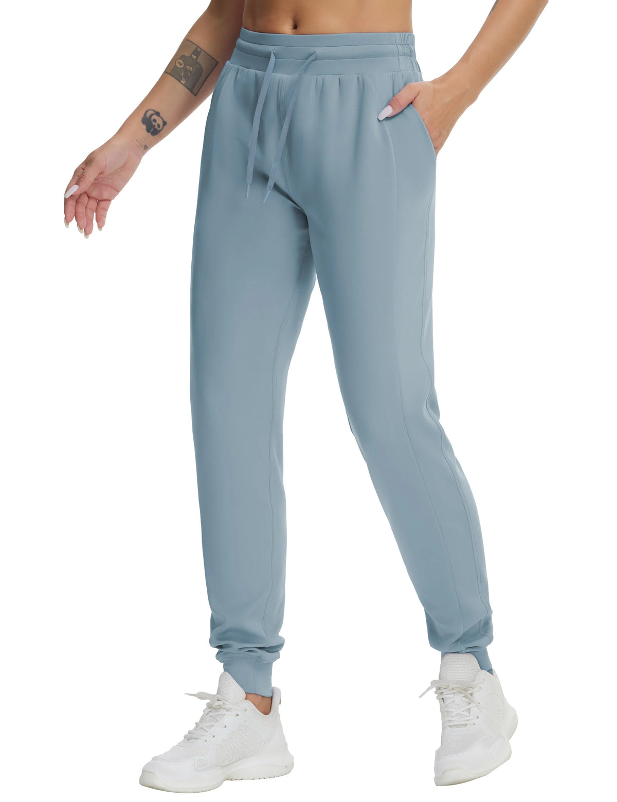 THE GYM PEOPLE Women's Workout Joggers Leggings Drawstring Running/Lounge Sweatpants Tapered Pants with Pockets