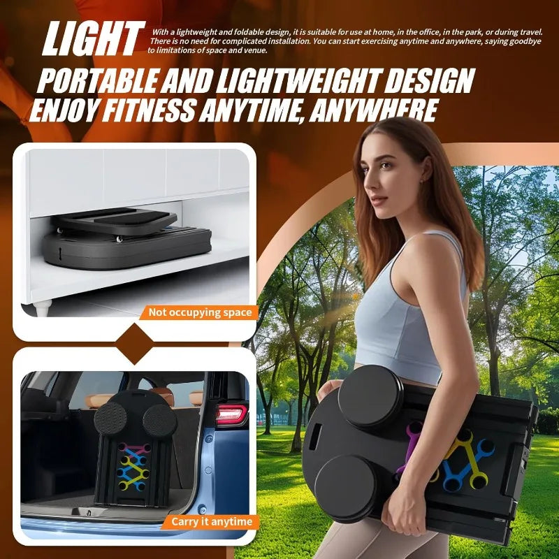 Pilates Board, 6 in 1 Pilates Reformer Machine Pilates Equipment/Multifunctional Abdominal Board Ab Roller Board Exercise Board