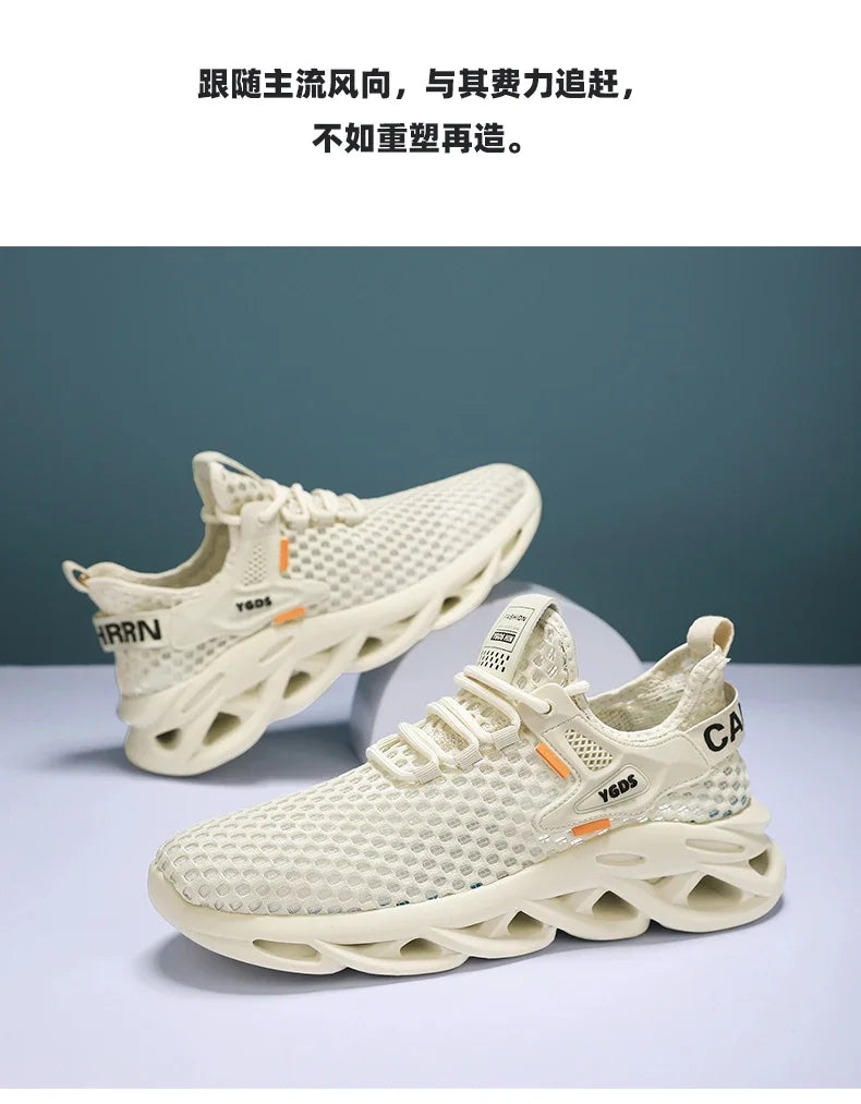 Men's Summer Mesh Sneakers Breathable for Casual Outdoor Running/Tennis Hiking & Luxury Platform Loafers Style